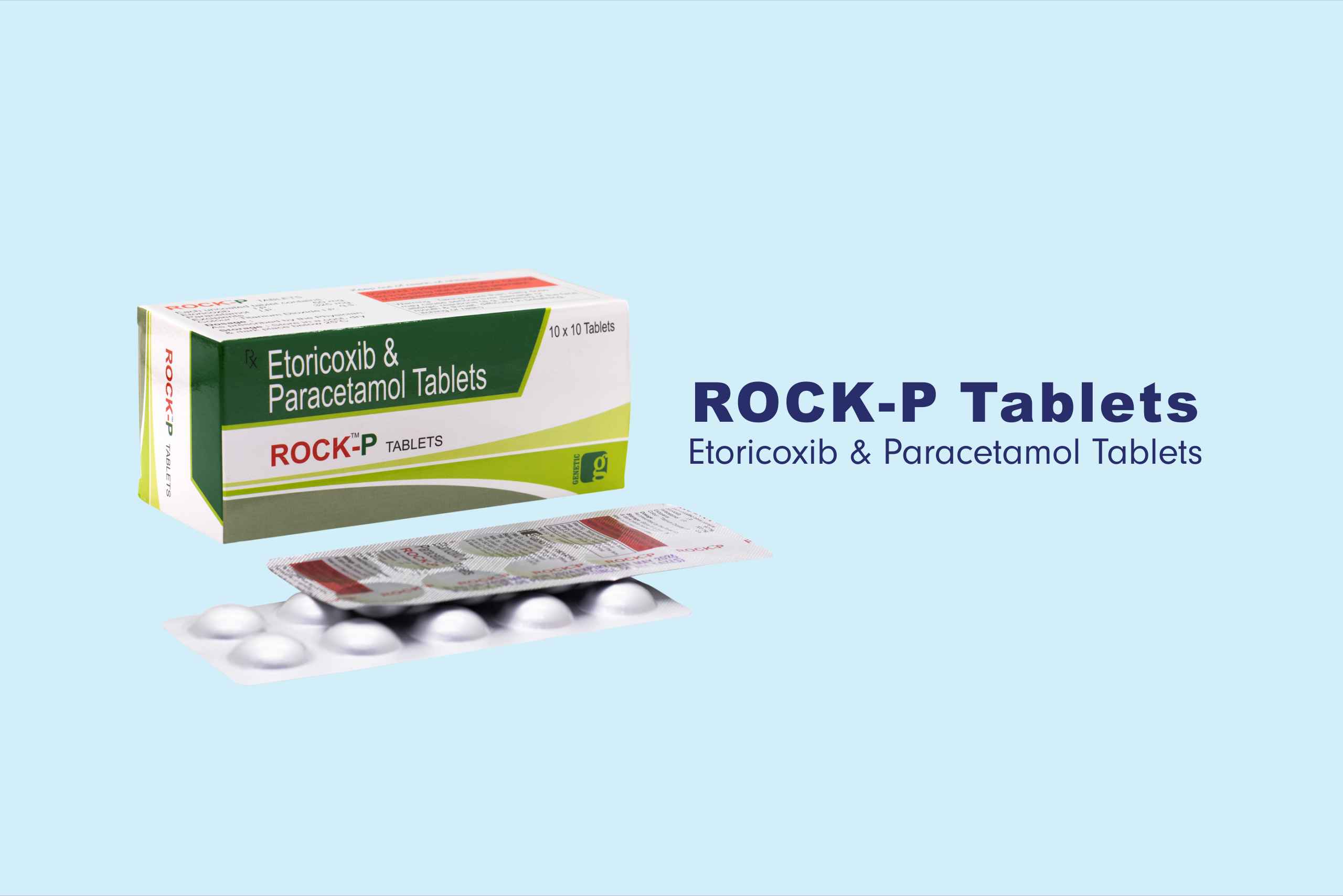 ROCK-P Tablets Etoricoxib & Paracetamol Tablets by Genetic Pharma ROCK-P Tablets Etoricoxib & Paracetamol Tablets by Genetic Pharma
